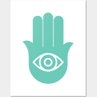 Hamsa hand Posters and Art